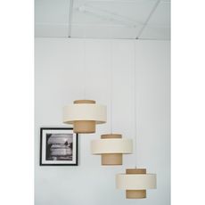 Brilagi - Luster na lanku DALLAS 3xE27/15W/230V hnedá/krémová/biela