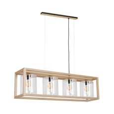 Luster na lanku LEGNO 4xE27/60W/230V