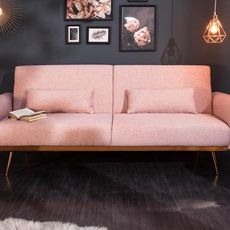 Dizajnová rozkladacia sedačka Blaine 208 cm staroružová