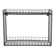 Čierna poschodová oceľová polica 40 cm Reja – PT LIVING