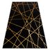 Dywany Łuszczów Kusový koberec Gloss 406C 86 geometric black/gold - 80x150 cm