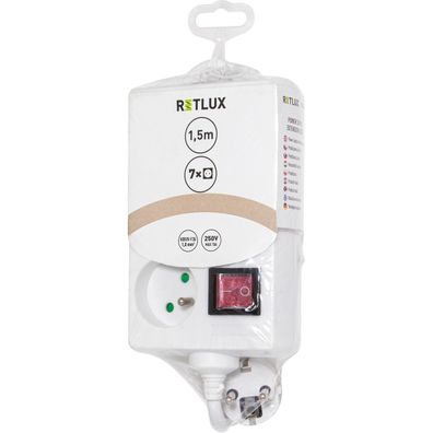 Retlux RPC 36 Predlžovací kábel s vypínačom, 4+3​ zásuvky, 1,5 m