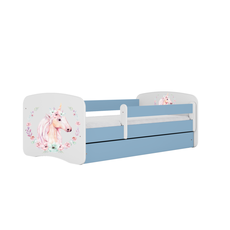 Kocot kids Detská posteľ Babydreams kôň modrá, varianta 70x140, se šuplíky, s matrací