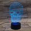 3Dmix 3DL-CLK031 – 3D LED nočná lampa - Lebka (Hodiny s budíkom)