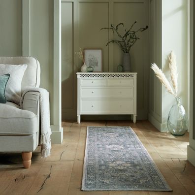 Zelený umývateľný behúň s prímesou recyklovaných vlákien 60x230 cm Windsor – Flair Rugs