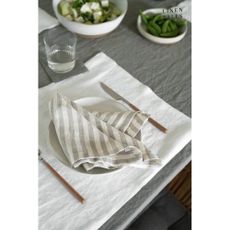 Ľanová utierka 45x65 cm Natural White Stripes – Linen Tales