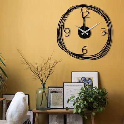 Nástenné hodiny 48 cm 1xAA čierna