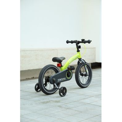 QPlay - Detský bicykel 14" MINIBY 3v1 zelená