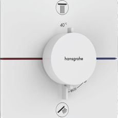 Vaňová batéria Hansgrohe ShowerSelect Comfort Q bez podomietkového telesa matná biela 15586700