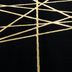 Dywany Łuszczów Kusový koberec Gloss 406C 86 geometric black/gold - 80x150 cm