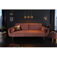 Estila Moderná art-deco rozkladacia staroružová sedačka Domingo 215cm