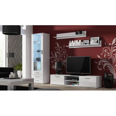CAMA MEBLE Soho 140 tv stolík biela / biely lesk