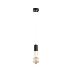 Luster na lanku BOLID 1xE27/60W/230V čierna/zlatá