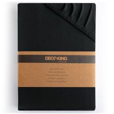 Bavlnené jersey prestieradlo s gumou DecoKing Amber čierne, velikost 220-240x220+30