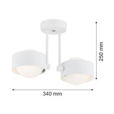 Argon 7088 - Luster na tyči MASSIMO PLUS 2xG9/6W/230V biela