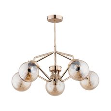 Luster na tyči BARSUM 5xE14/10W/230V zlatá