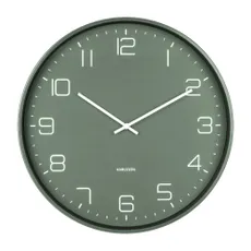 Zelené nástenné hodiny Karlsson Lofty, ø 40 cm