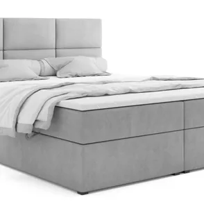 Posteľ Boxspring Aksamite, 200x160, sivá (Mono 244)