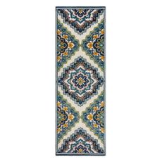 Modrý vonkajší koberec 80x230 cm Beach Floral – Flair Rugs