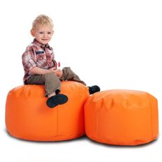 Sedací vak Classic S tmavo oranžová 75L ekokoža TiaHome