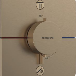 Vaňová batéria Hansgrohe ShowerSelect Comfort Q bez podomietkového telesa kartáčovaný bronz 15586140