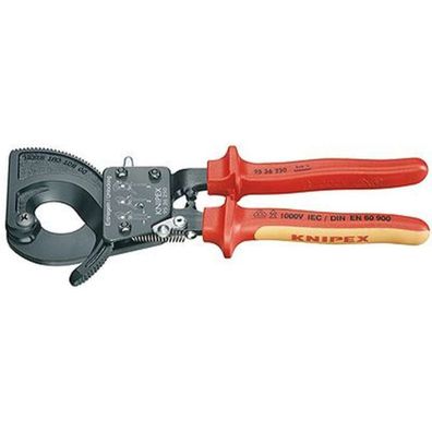 Káblové kliešte 250 mm KNIPEX 95 36 250 - 1000 V. Chrómované, viaczložkové VDE objímky