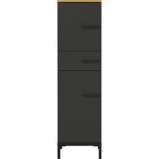 Tmavosivá kúpeľňová skrinka v dekore duba 34x123 cm Yonkers - Germania