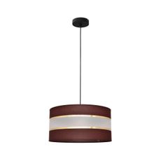 Luster na lanku HELEN 1xE27/15W/230V pr. 40 cm hnedá/čierna/zlatá