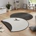 NORTHRUGS - Hanse Home koberce Kusový koberec Twin-Wendeteppiche 103096 black cream kruh – na von aj na doma - 140x140 (priemer) kruh cm