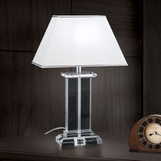Orion LA 4-1202 - Krištáľová stolná lampa VERONIQUE 1xE27/60W/230V biela/číra