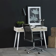 Dizajnový písací stôl Nature 110 cm, biely dub