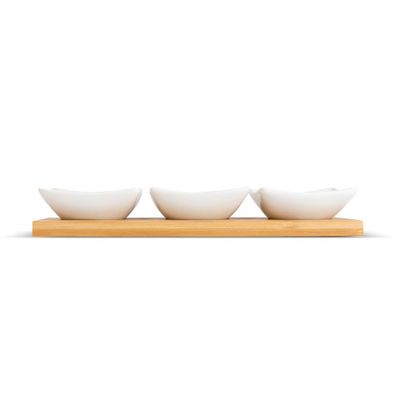 Lamart LT9217 4-dielna servírovacia súprava misiek Bamboo, 26 x 8 cm
