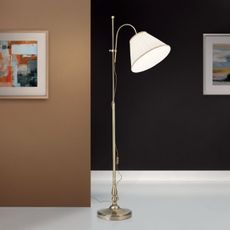 Orion Stl 12-1101/1 - Stojacia lampa TONIA 1xE27/60W/230V 183 cm biela/bronz