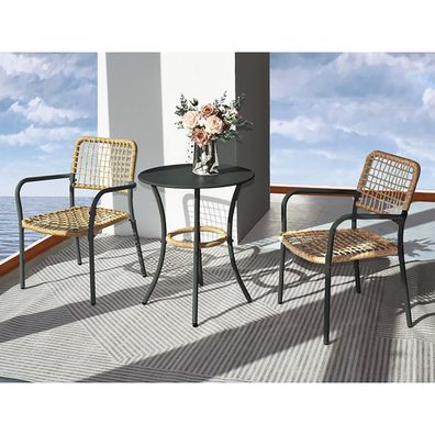 Autronic Balkónový set 1+2, kov, polyratan, prírodní, AZ-L1103 NAT