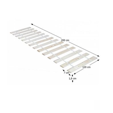 KONDELA Plaza lamelový rošt 120x200 cm smrekové drevo