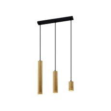 Závesné svietidlo s kovovým tienidlom v čierno-zlatej farbe 6x46 cm Tubo - Candellux Lighting