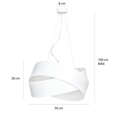 Luster na lanku VIENO 3xE27/15W/230V biela