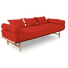 MarLiving Rozkládací pohovka LE MAR 01 201 cm z masivu/červená