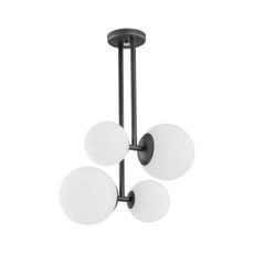 Argon 1645 - Luster na tyči ASPEN 4xE27/15W/230V antracit