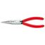 Polkruhové kliešte s čepeľami pre rádiotechniku 125 mm KNIPEX 25 01 125 - leštená hlava, plastové puzdrá