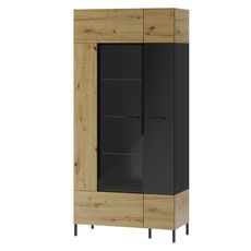 Szynaka Vitrína Lucas II 12 90 cm dub Artisan/černá