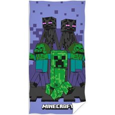 Plážová osuška Minecraft - motív Enderman Monsters - 100% bavlna, froté s gramážou 300 g/m² - 70 x 140 cm