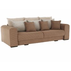 KONDELA Gilen Big Sofa rozkladacia pohovka s úložným priestorom svetlohnedá / béžová / krémová