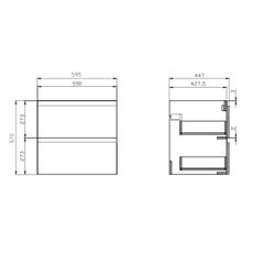 Cersanit S929-010 - Kúpeľňová skrinka MEDDIE 57x59,5 cm biela pod umývadlo