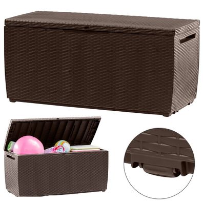 Úložný box na kolieskach - hnedý | 123 x 53,5 x 57 cm