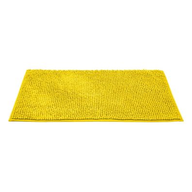 Žltá textilná kúpeľňová predložka 50x80 cm Chenille - Allstar