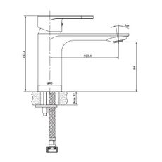 Cersanit S951-328 - Umývadlová batéria CREA 14,3 cm lesklý chróm