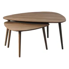 Hnedé konferenčné stolíky v súprave 2 ks v dekore duba 70x100 cm Adda – Unique Furniture