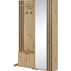 Piaski Předsíňová stěna Nelly 131 cm dub artisan/černá