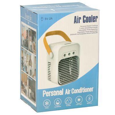 Ventilátor klimatizácie zvlhčovač strieborný